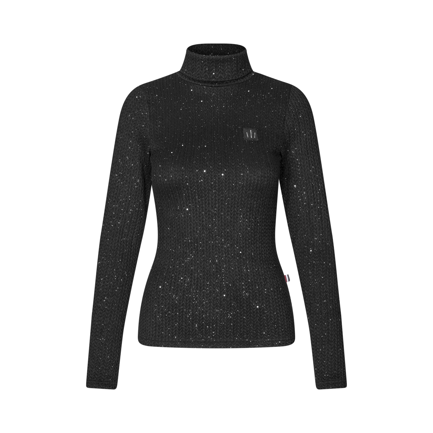 Kingsland Michela Rollneck Striktrje - Sort m. Glimmer 