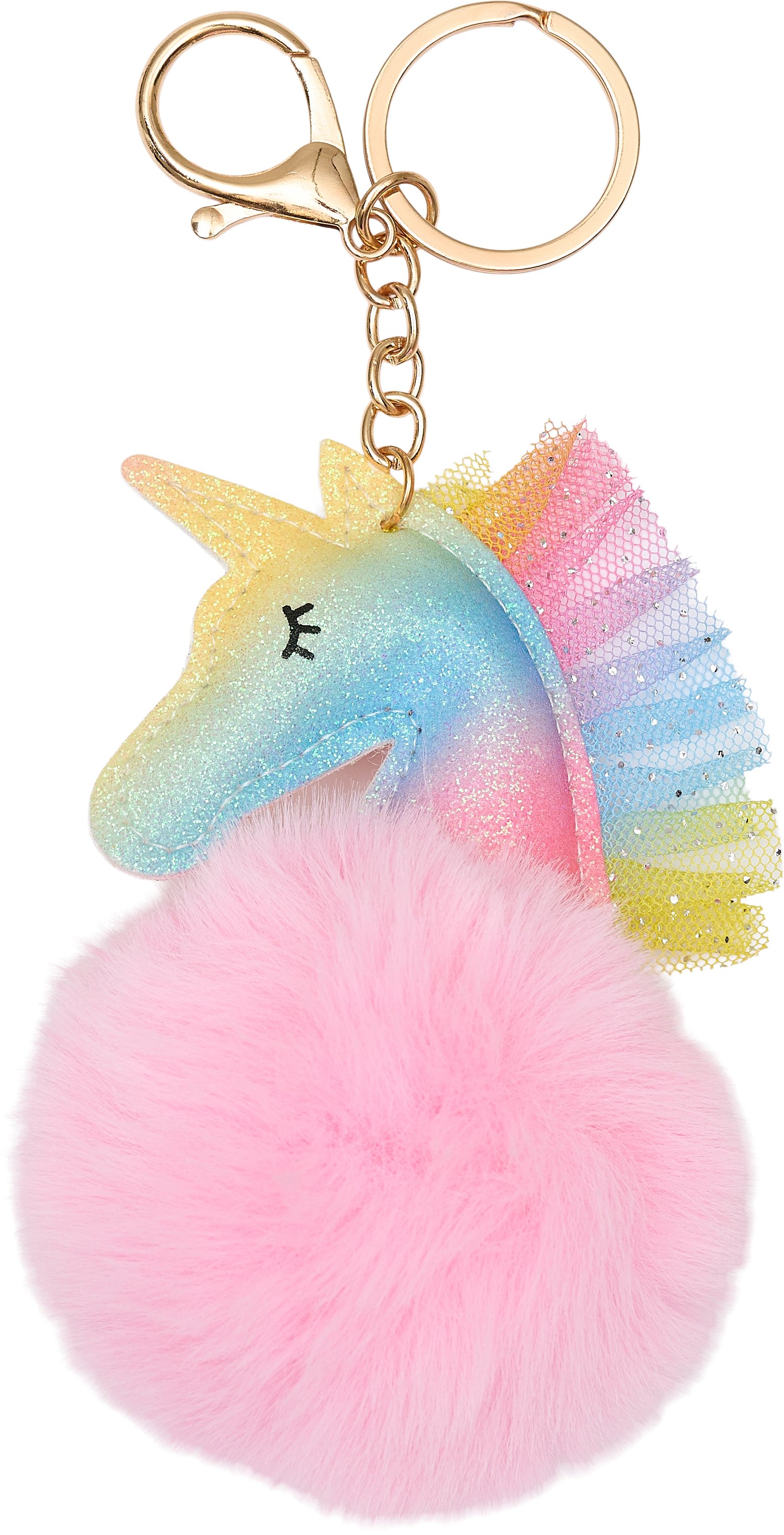 Equipage Unicorn Pompon Nglering - Rainbow  