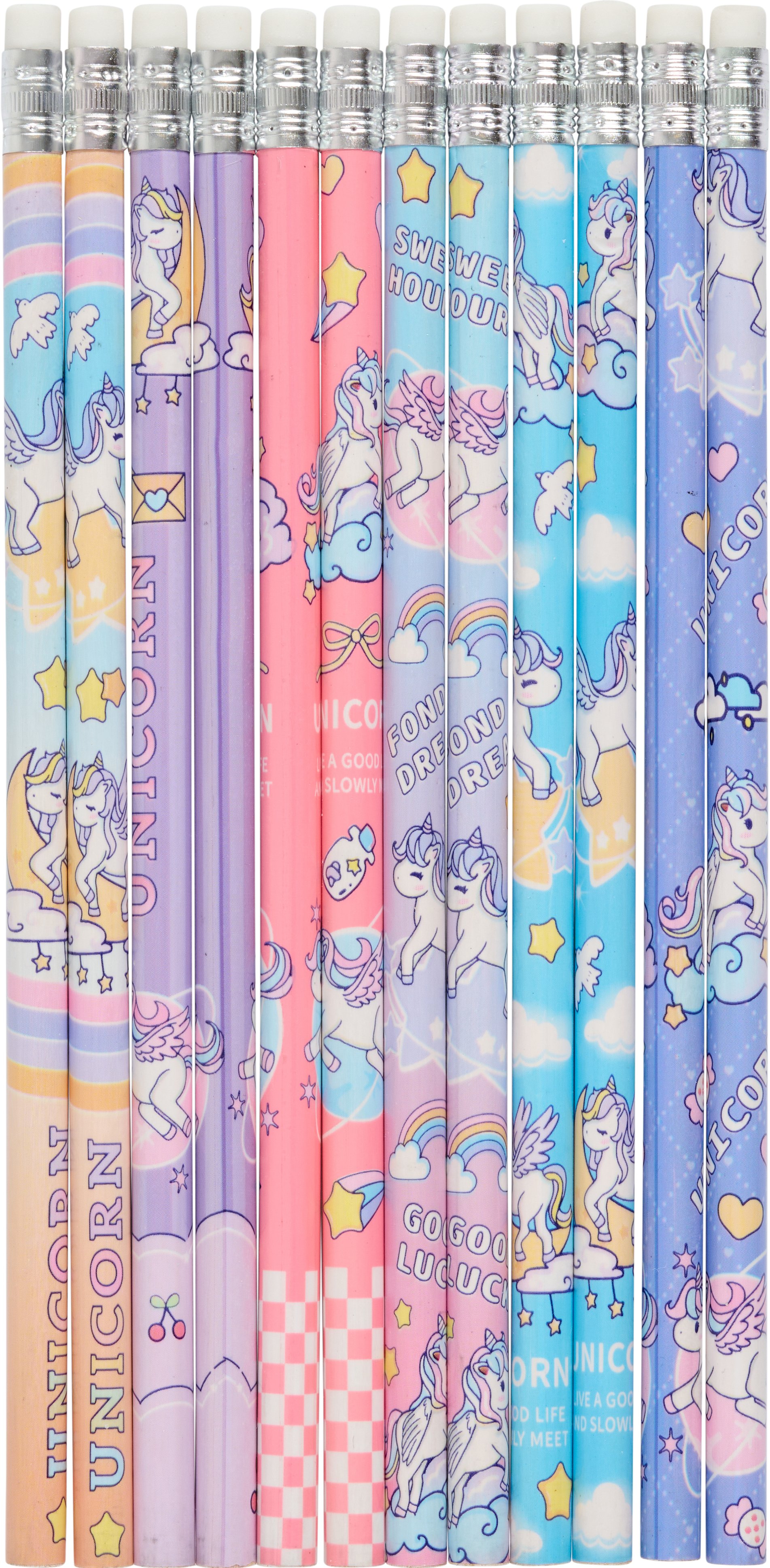 Equipage Unicorn 12 stk. Blyantst - Mix