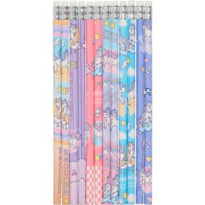 Equipage Unicorn 12 stk. Blyantst - Mix