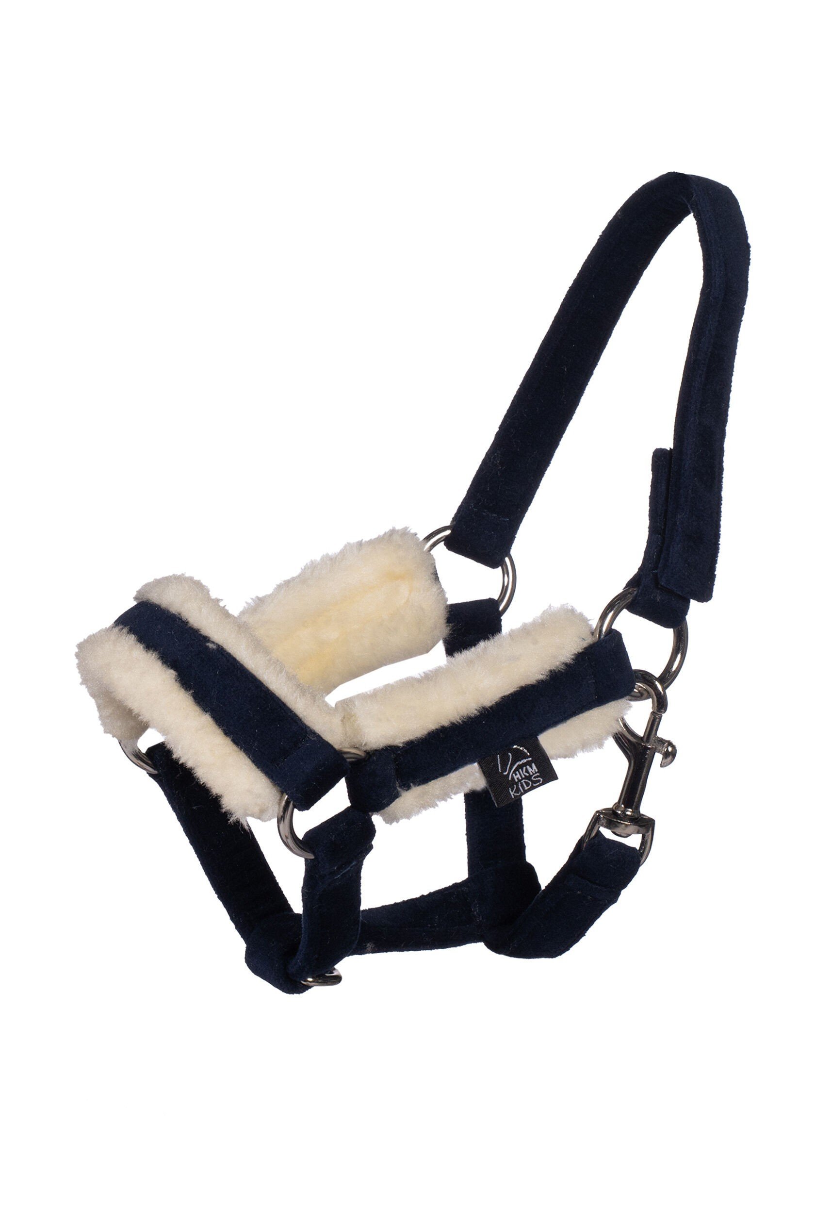 HKM Hobby Horse Velvet Grime med Faux Fur - Navy 