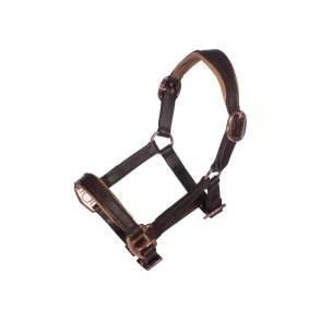 HKM Hobby Horse L�dergrime - Brun m. Rosegold 