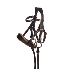 HKM Hobby Horse Trense - Brun m. Rosegold 