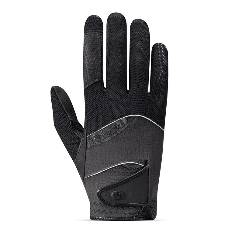 Roeckl Millero Handske - Sort m. Volcanic Ash