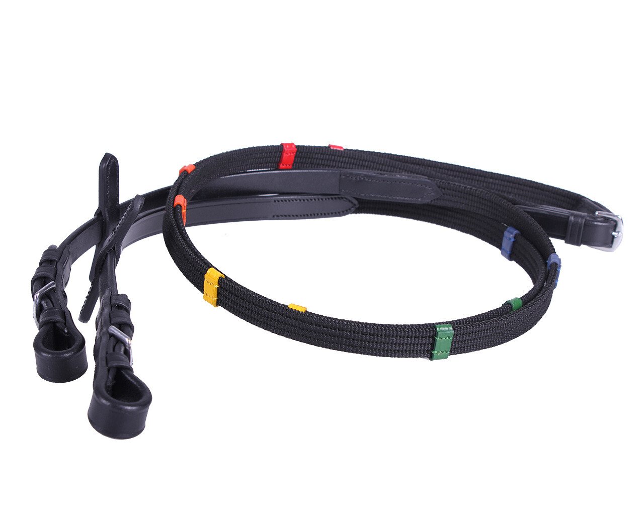 QHP Webtjle m. Farvede Stoppere - Sort m. Stl 