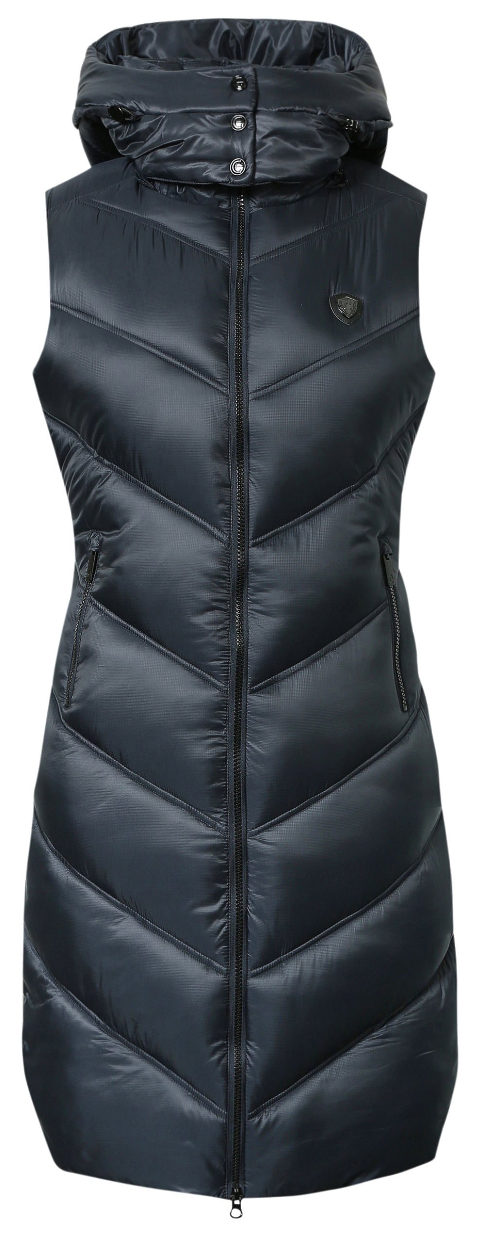 Covalliero Quilt Lang Vest - Dark Navy 