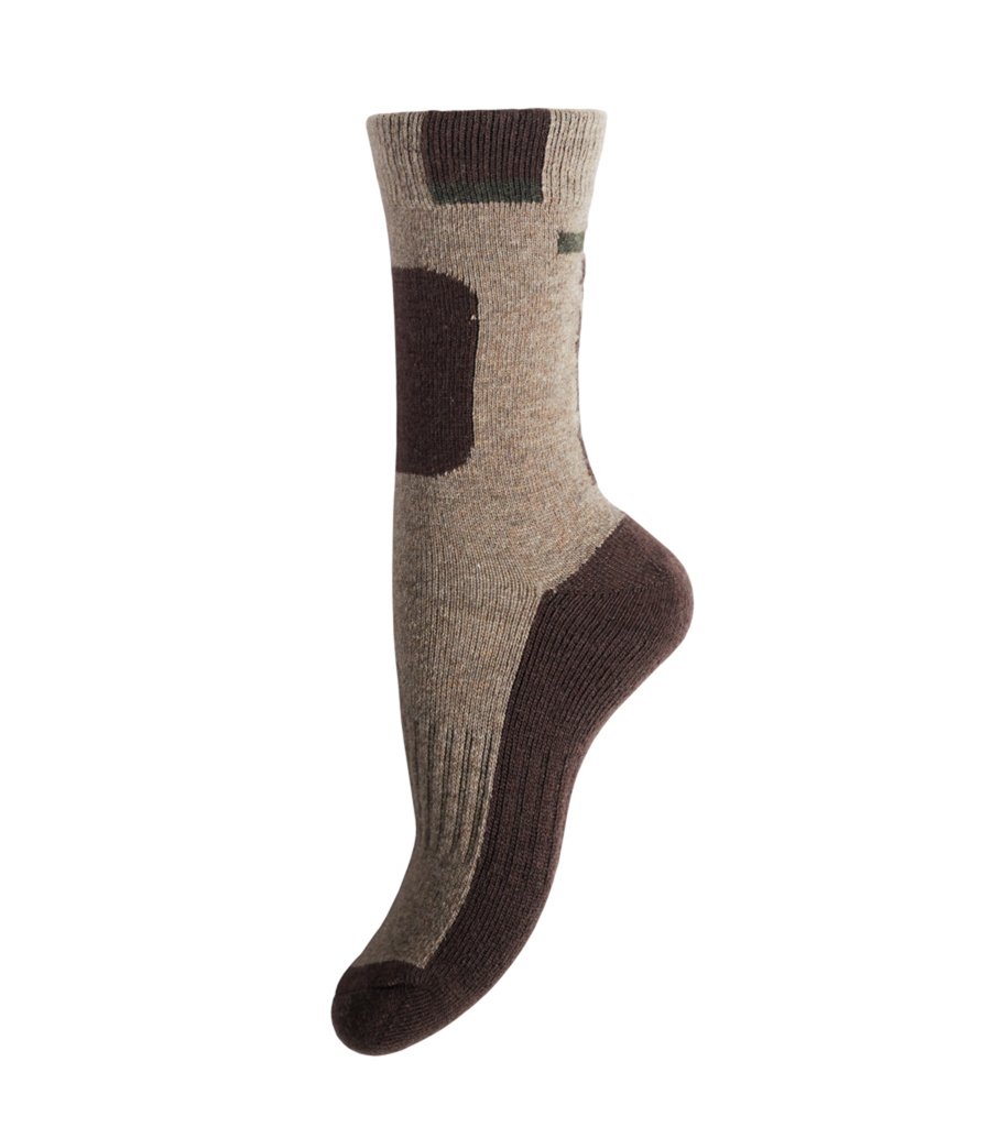 Kingsland Story Wool-mix Sport Strmpe - Brown Iron 