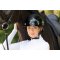 Covalliero Elite Polo Ridehjelm - Glossy Sort m. Chrome & Crystalrock