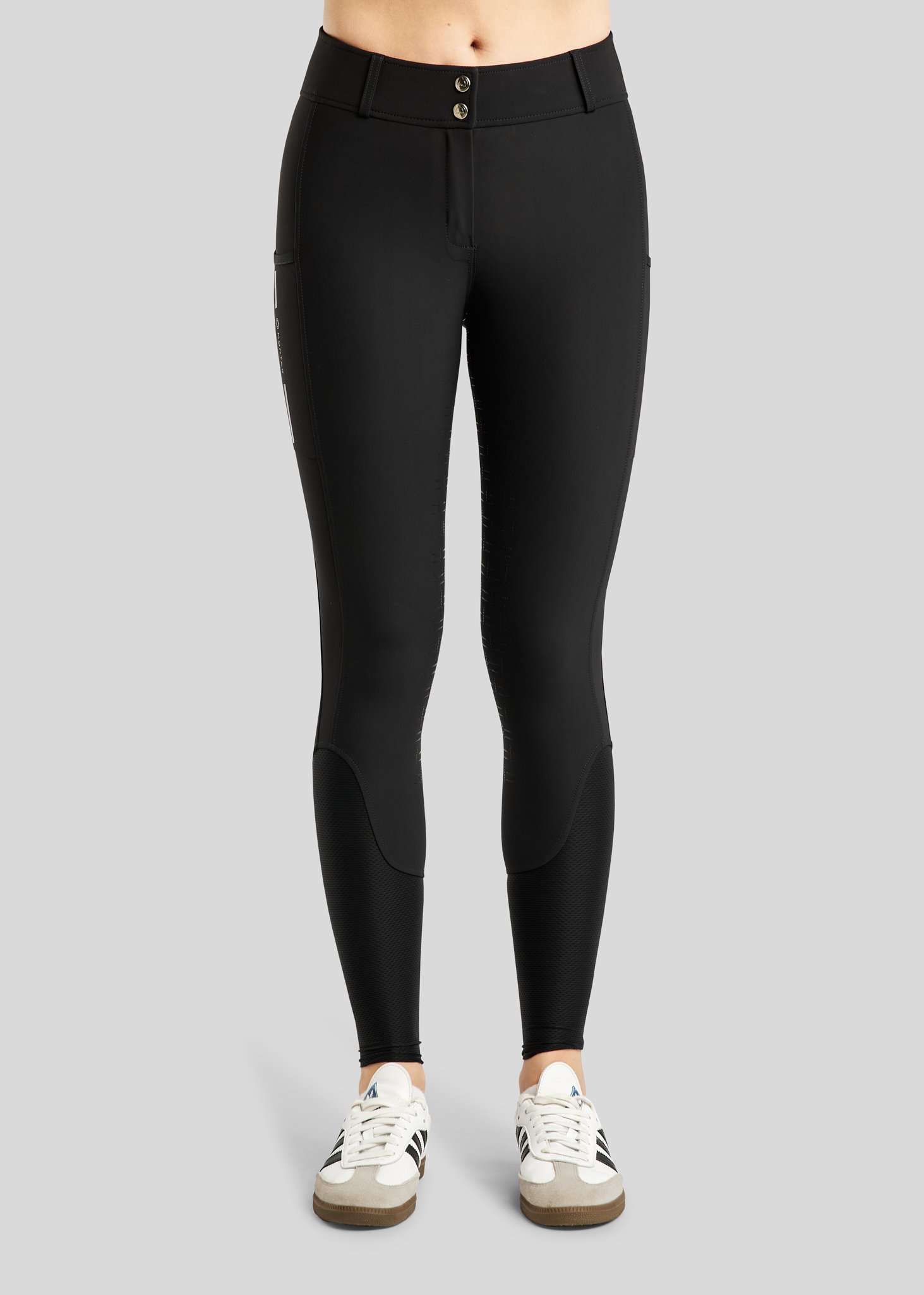 Montar Star Summer Ridebukser m. Foil Logo Print - Sort m. Slv 