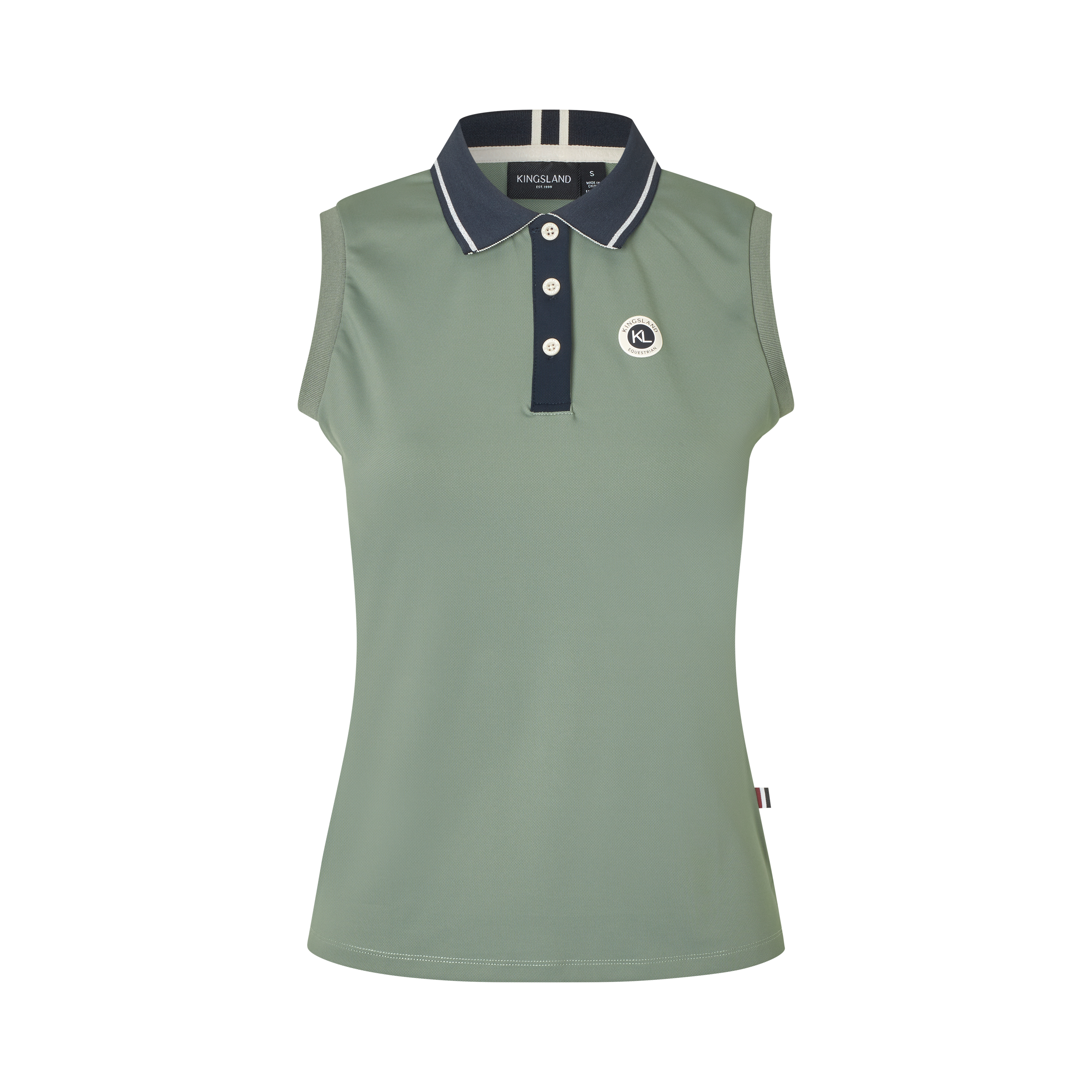 Kingsland KLLaura Sleeveless Polo - Green Agave 