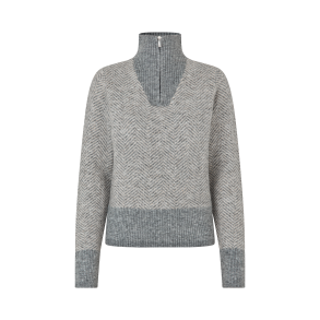 Kingsland KLAudrey Half-Zip Striktr�je - Light Grey Melange 