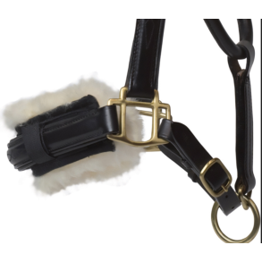 HorseGuard Medilamb Nsebeskytter m. Velcro - Sort m. Natur 