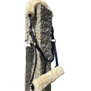 Catago Ldergrime m. Faux Fur - Navy m. Natur