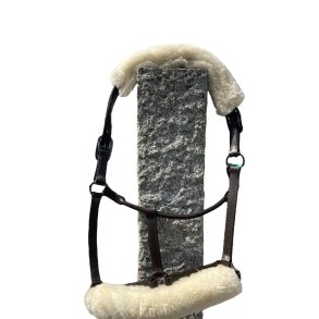 Catago Ldergrime m. Faux Fur - Mrkebrun m. Natur