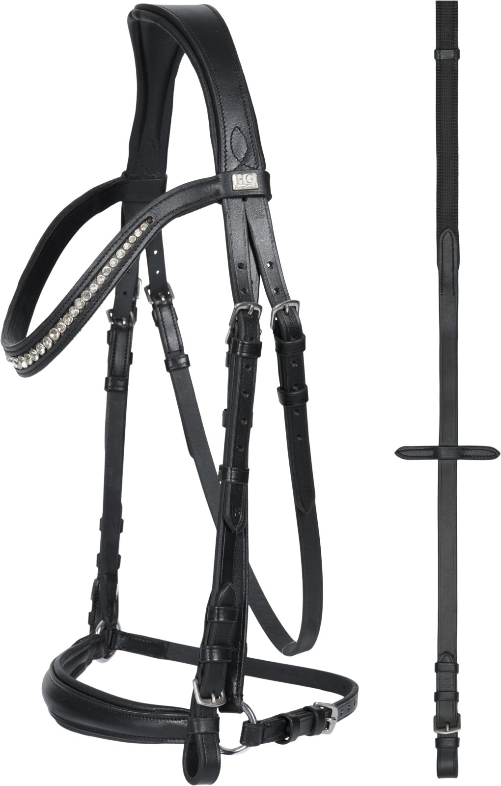 HorseGuard Cryll 20,1 Trense m. Hannoveransk Nsebnd  - Sort