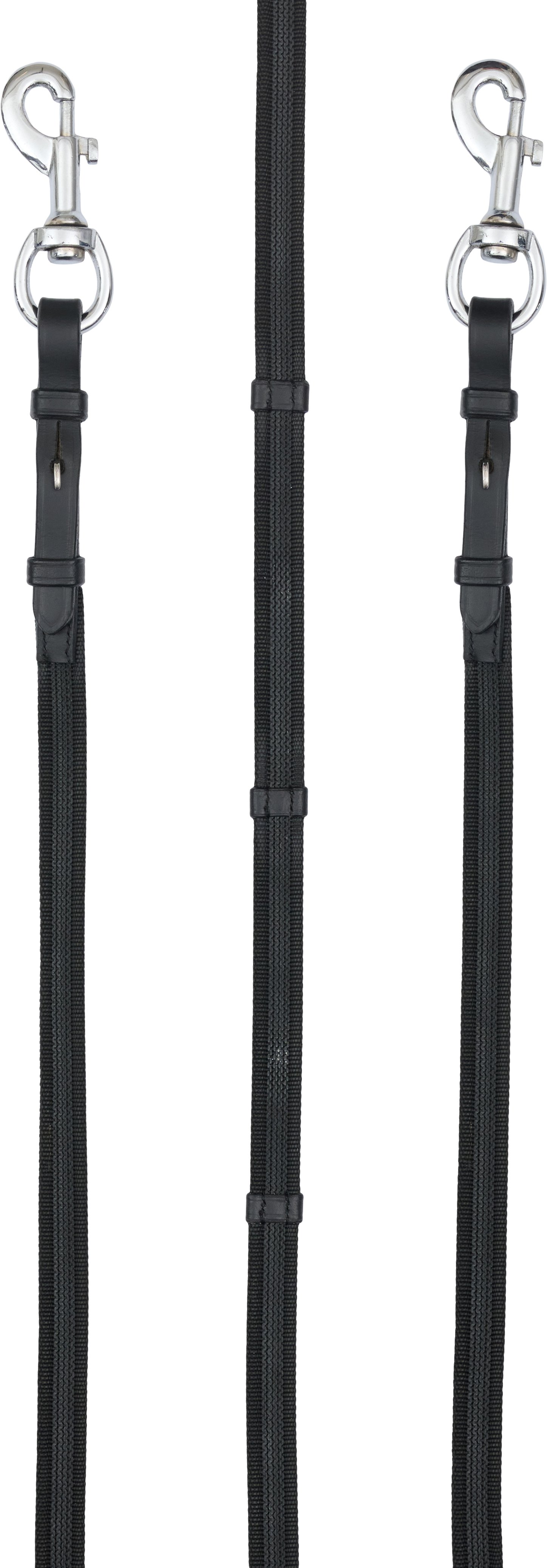 HorseGuard Supergrip T�jler m. Karabinhager - Sort m. St�l 