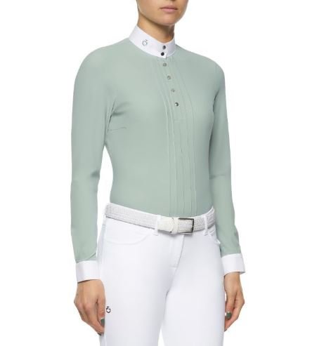 Cavalleria Toscana Pleated Stvneshirt - Stv Grn 