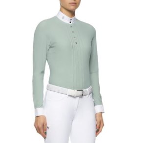 Cavalleria Toscana Pleated Stvneshirt - Stv Grn 