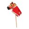 QHP Christmas Hobby Horse Fleeced�kken - R�d m. Hvid 