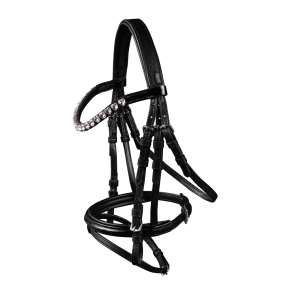 Waldhausen Happy Hearts Trense - Sort m. Lyserd 
