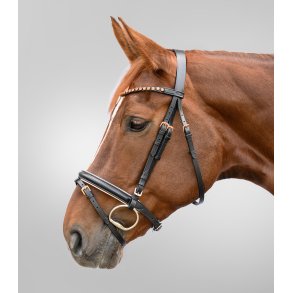 Waldhausen Star Rosegold�Trense - Sort m. Rosegold 