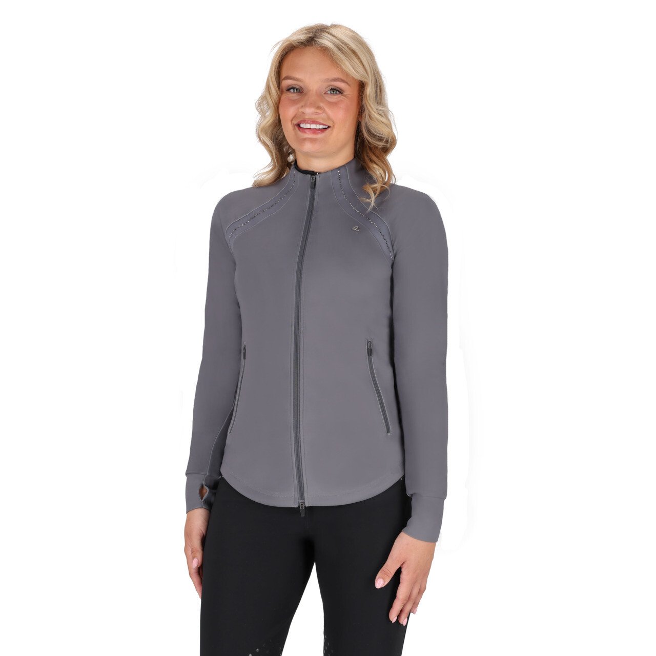 QHP Oakleigh Sweatjakke - Steel Grey 