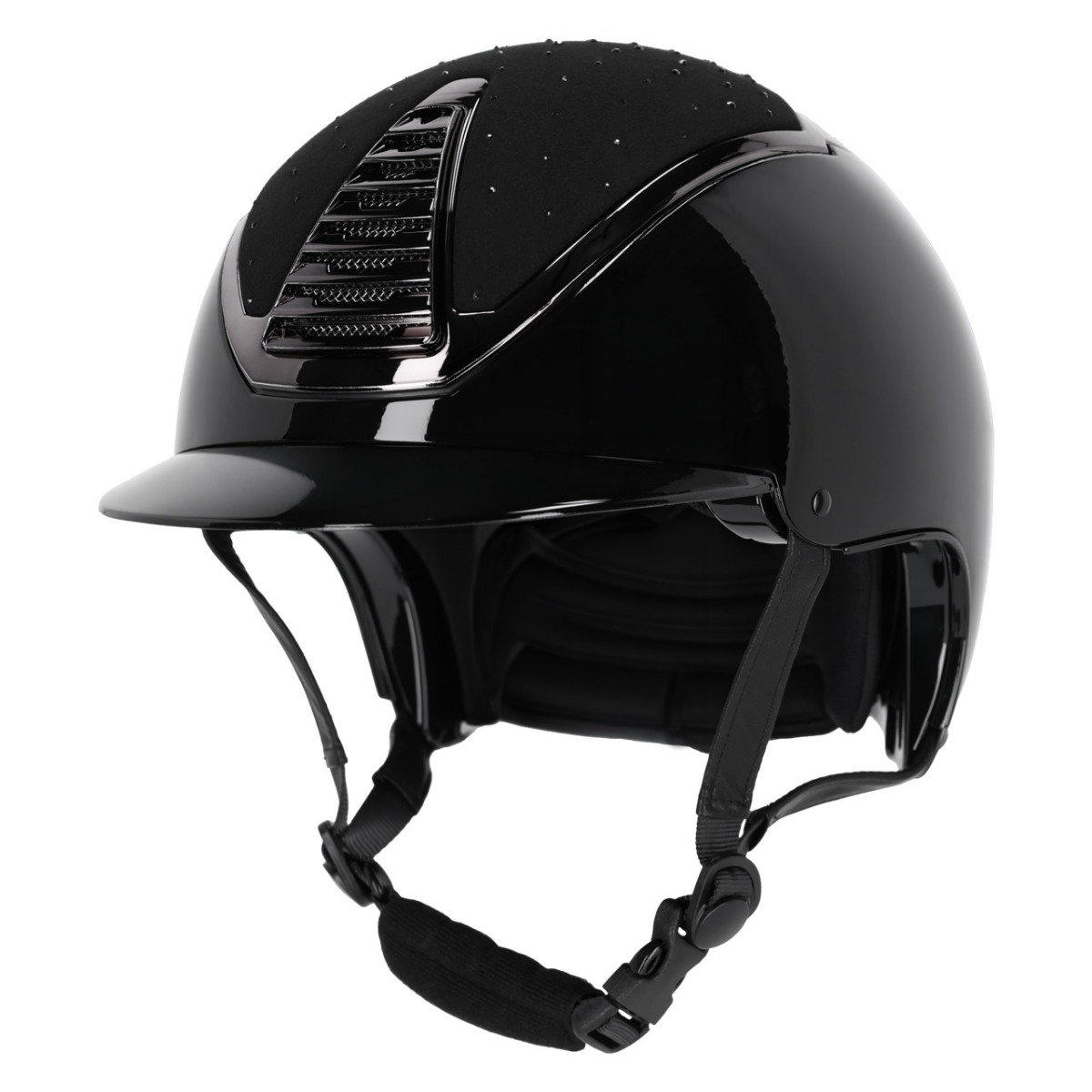 QHP Memphis Ridehjelm - Glossy Sort 