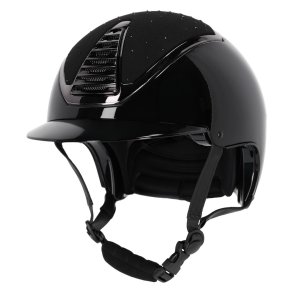 QHP Memphis Ridehjelm - Glossy Sort 