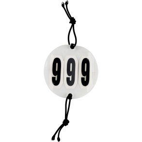 HorseGuard Rundt Stvnenummer 3 Cifre - Hvid 