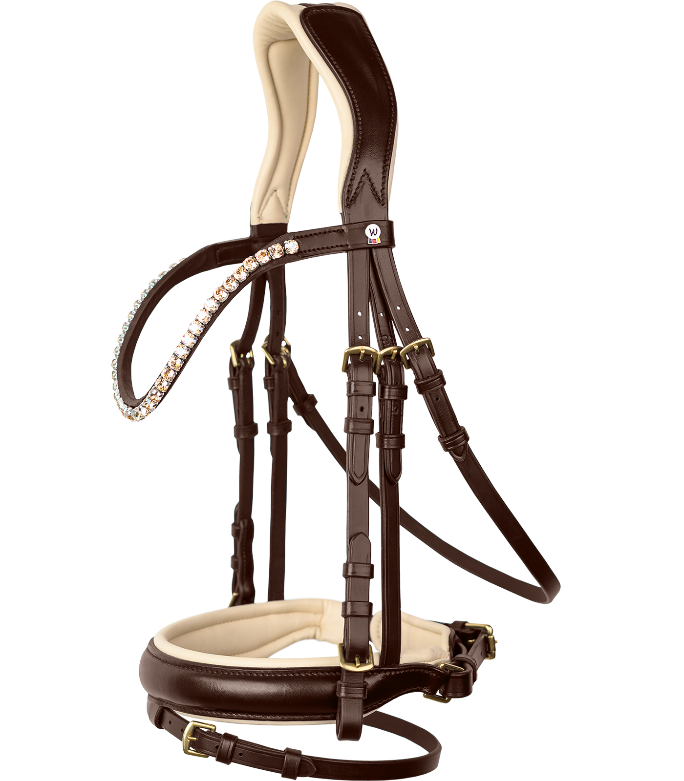 Waldhausen X-Line Ivory Trense - Brun m. Beige & Messing 