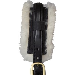 HorseGuard Medilamb Nakkebeskytter m. Velcro - Sort m. Natur 