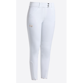RG High Waist Ridebukser m. Fuld Grip - Hvid 