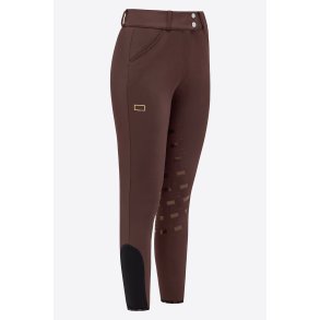 RG High Waist Ridebukser m. Fuld Grip - Shaved Chocolate m. Gr Logo