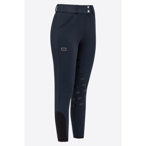 RG High Waist Ridebukser m. Fuld Grip - Navy m. Gr Logo 