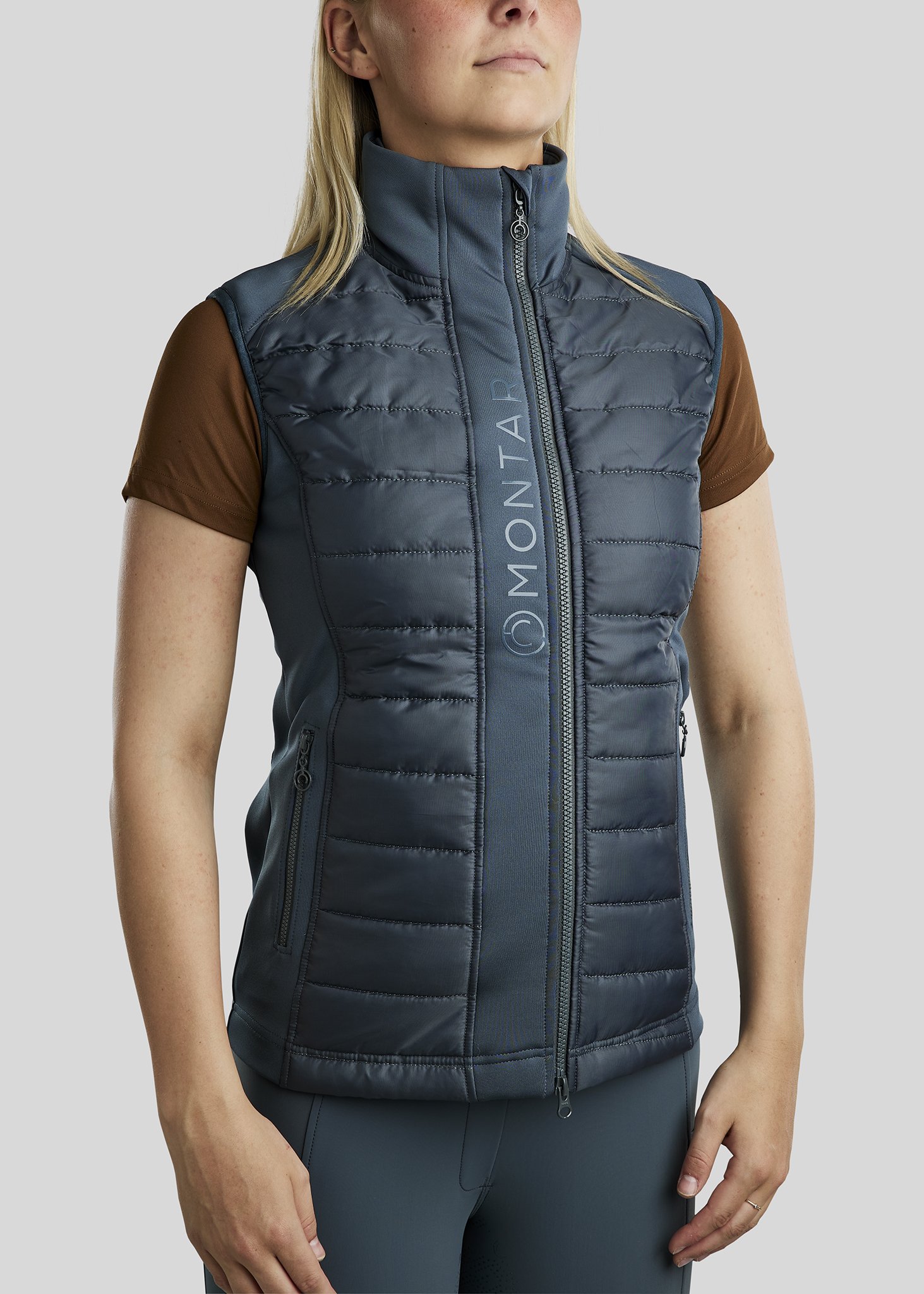 Montar Emma Quilt Vest - Dark Slate