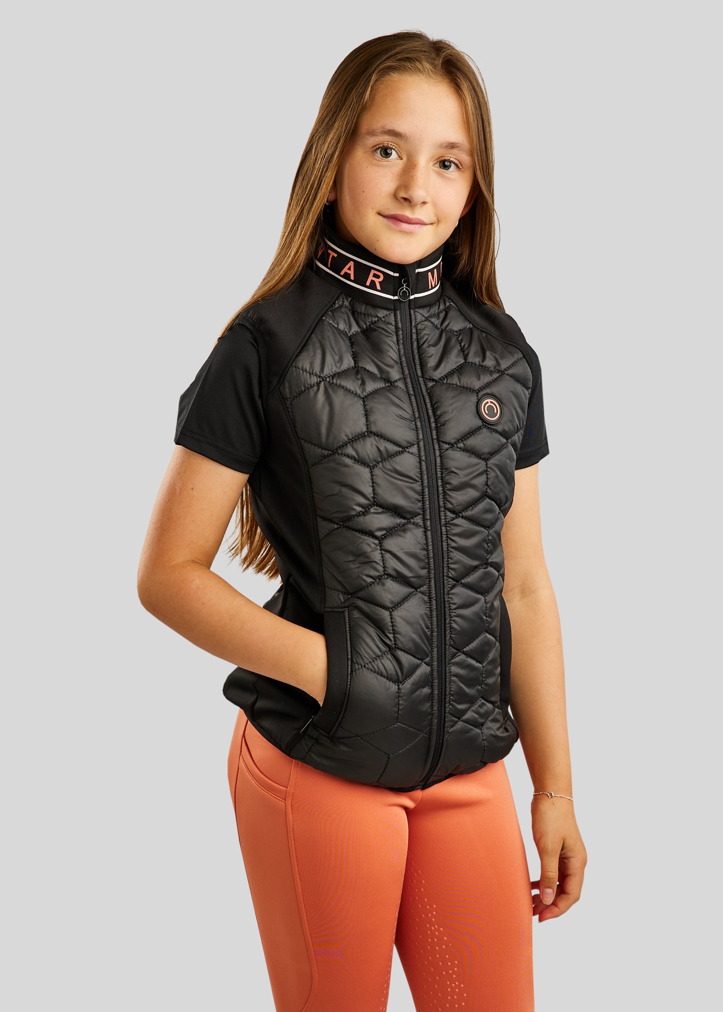 Montar Viv Ava Logo Junior Hybrid Vest - Sort 