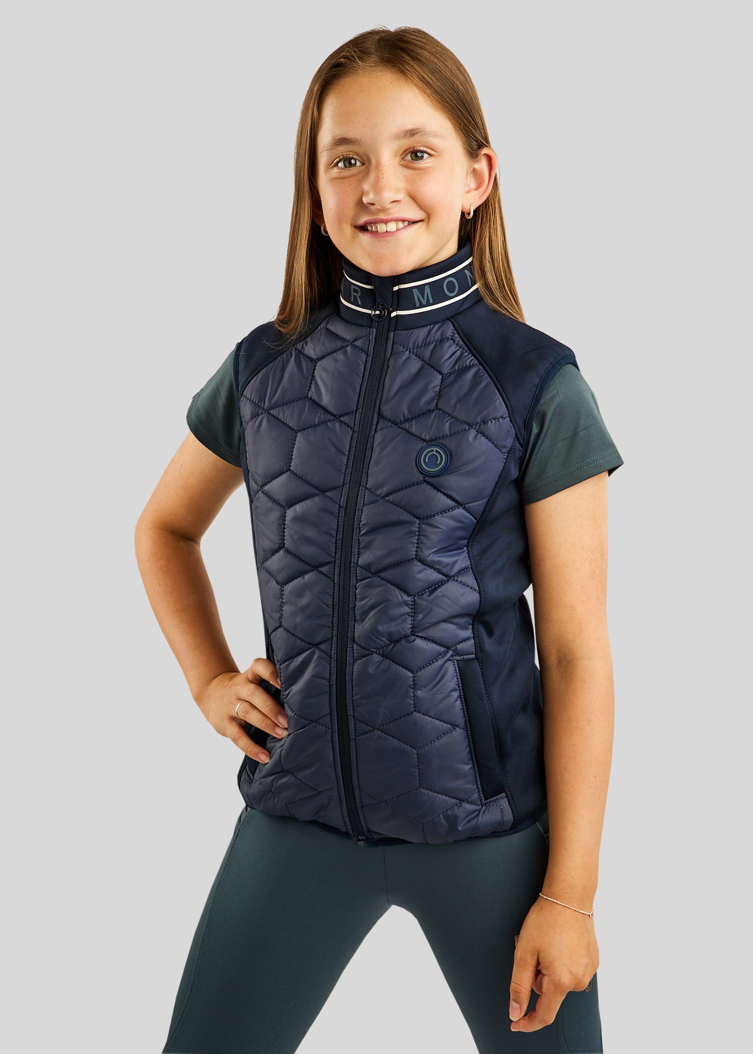 Montar Viv Ava Logo Junior Hybridvest - Navy 