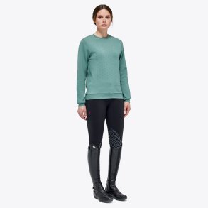 Cavalleria Toscana Dash Crew Neck Sweatshirt - Emerald Grey 