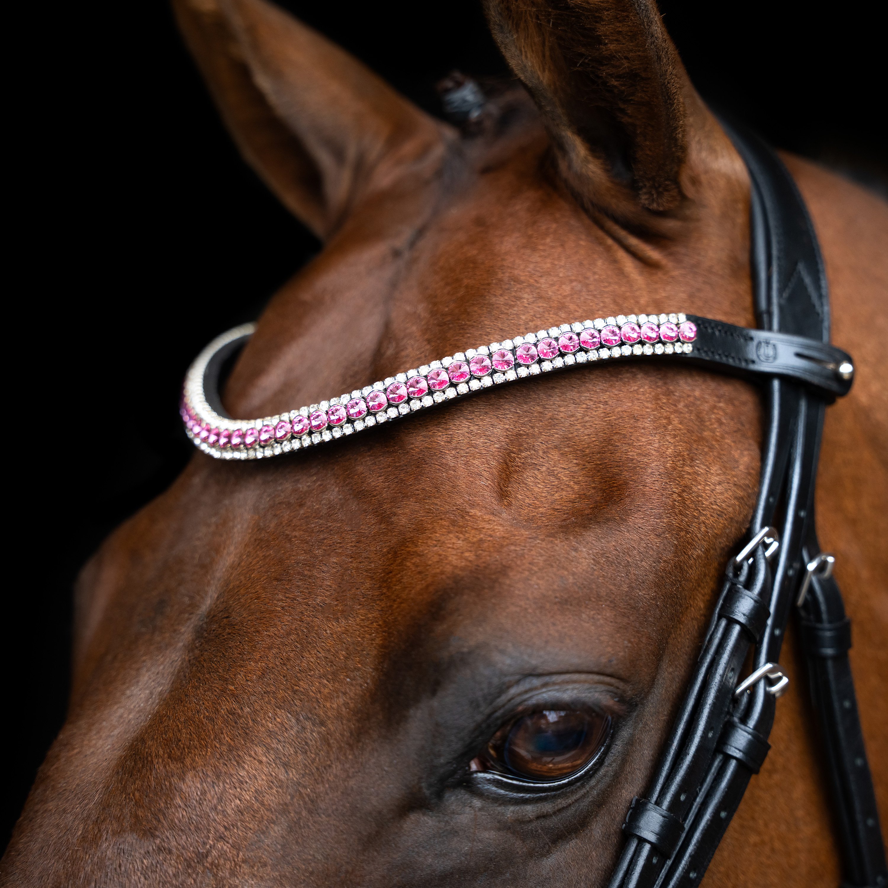Imperial Riding IRHBeads Pandeb�nd - Sort m. Multi Pink 