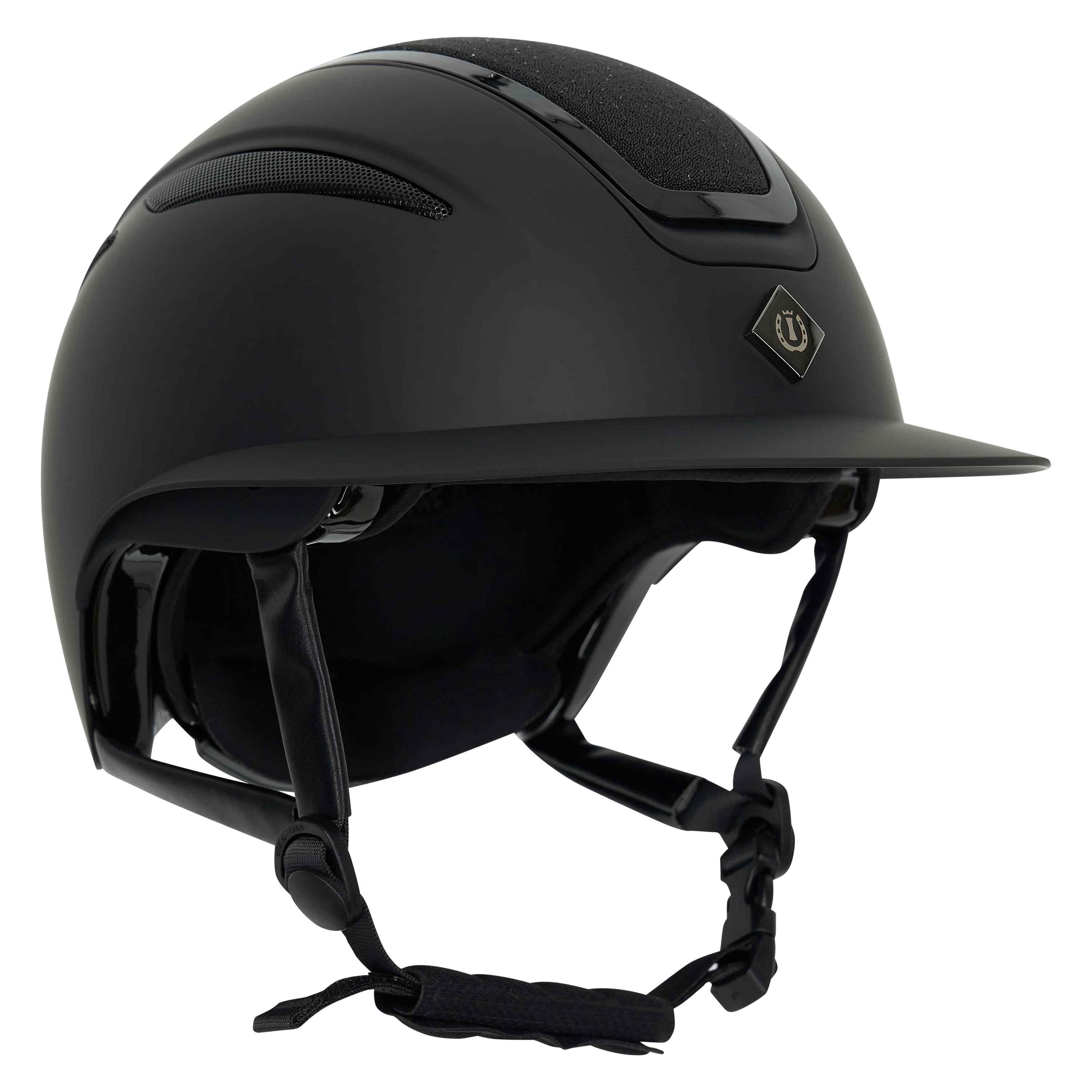 Imperial Riding IRHOlania Ridehjelm - Mat Sort m. Glitter 