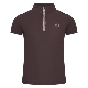 Imperial Riding IRHArly Junior Zip Polo - Chocolate 