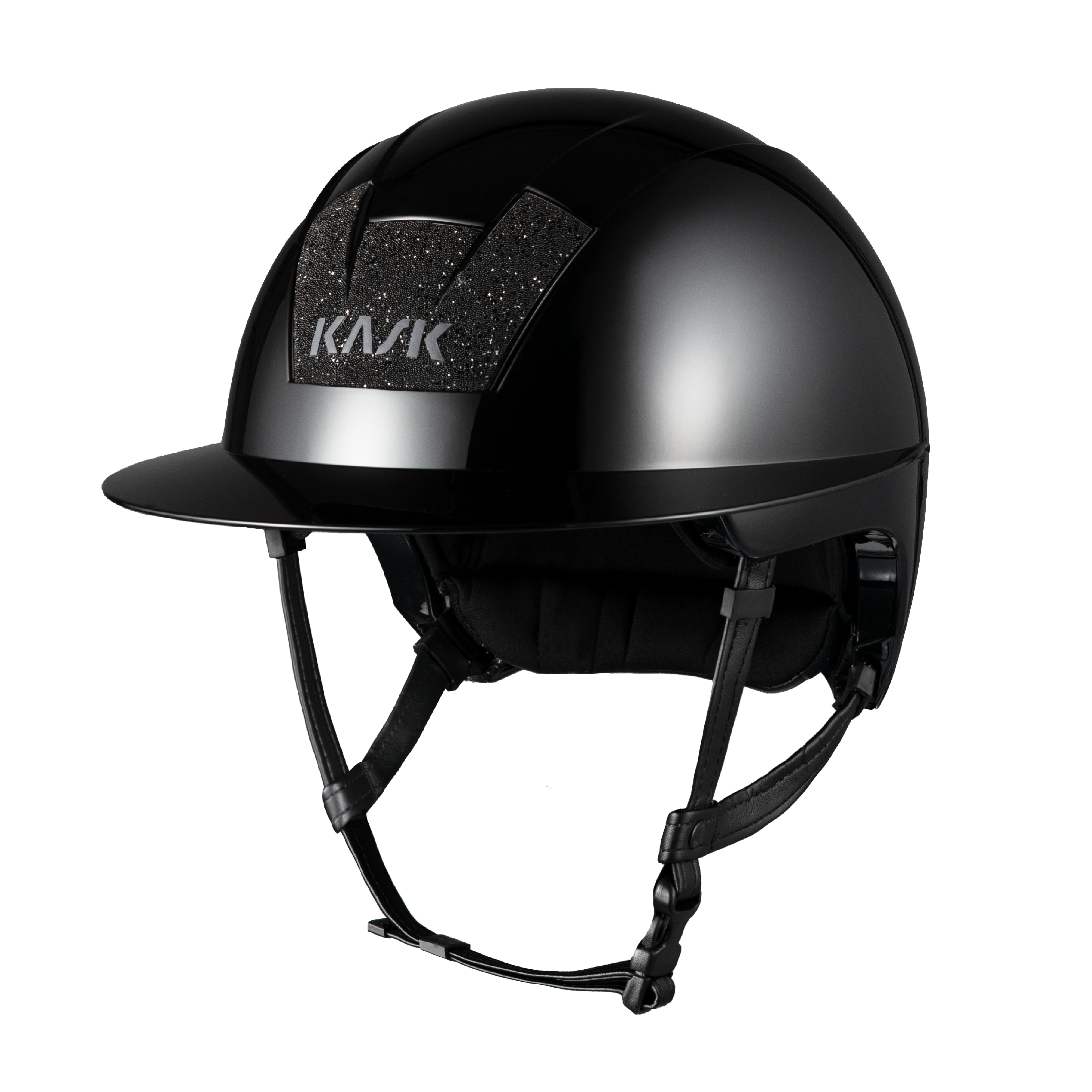 KASK Kooki Lady Ridehjelm - Sort Shine & Swarovski Carpet 