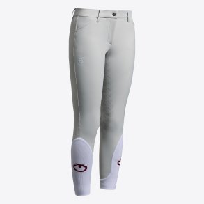 Cavalleria Toscana Line System Pocket Junior Ridebukser m. Grip - Light Grey 