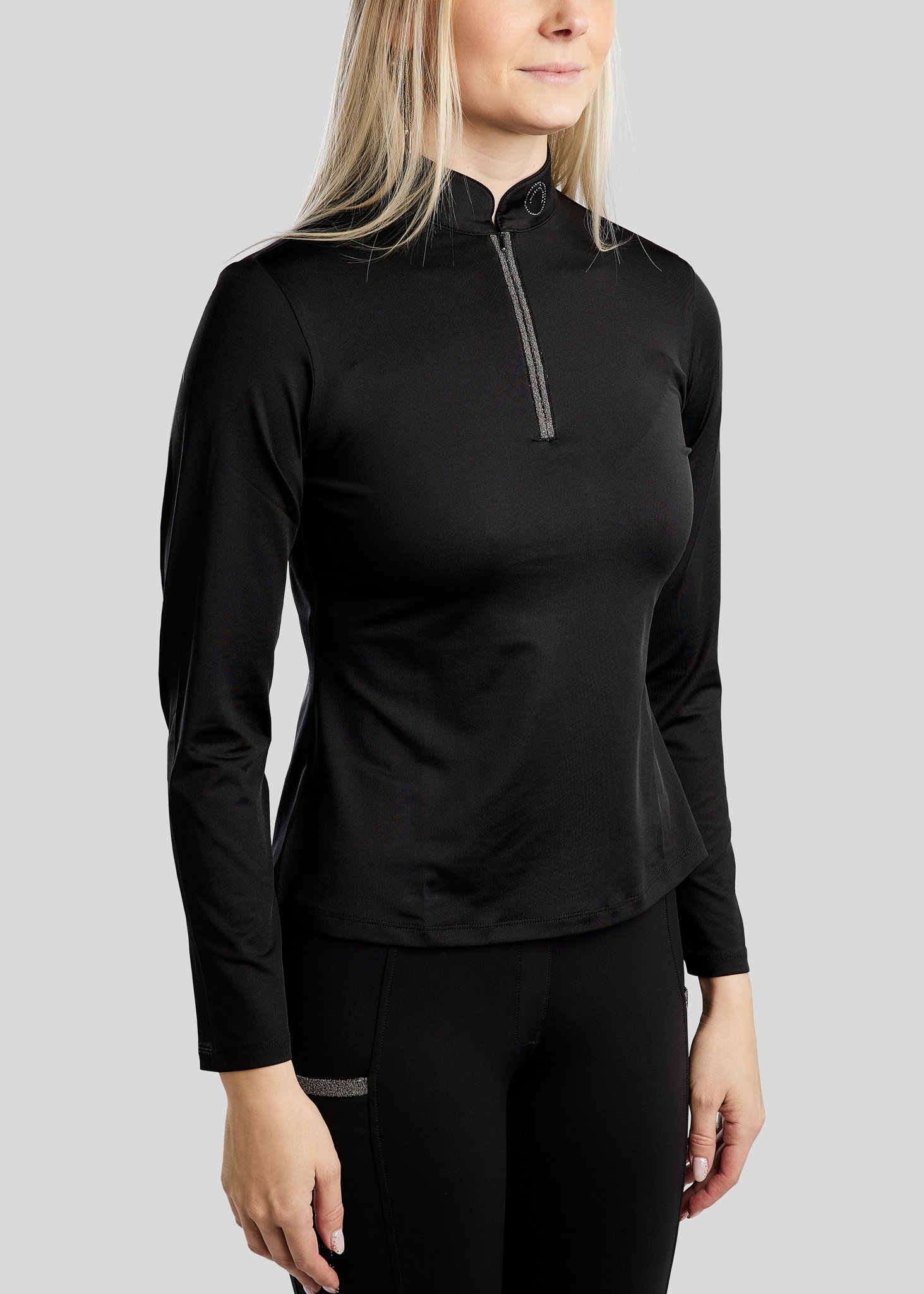 Montar Gaia L/S trje m. Gun Metal Caviar - Sort 