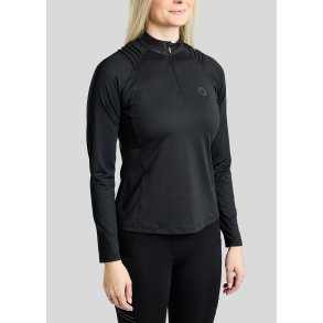 Montar MoWilma L/S Polo - Sort m. Golden Quartz