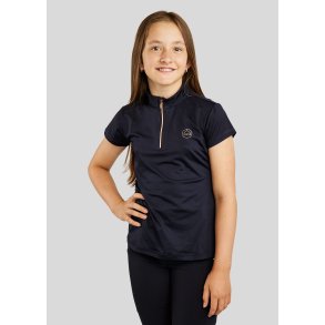 Montar Everly Junior S/S Polo - Navy m. Rosegold 