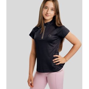 Montar MoLila Junior SS Polo - Navy m. Champagne