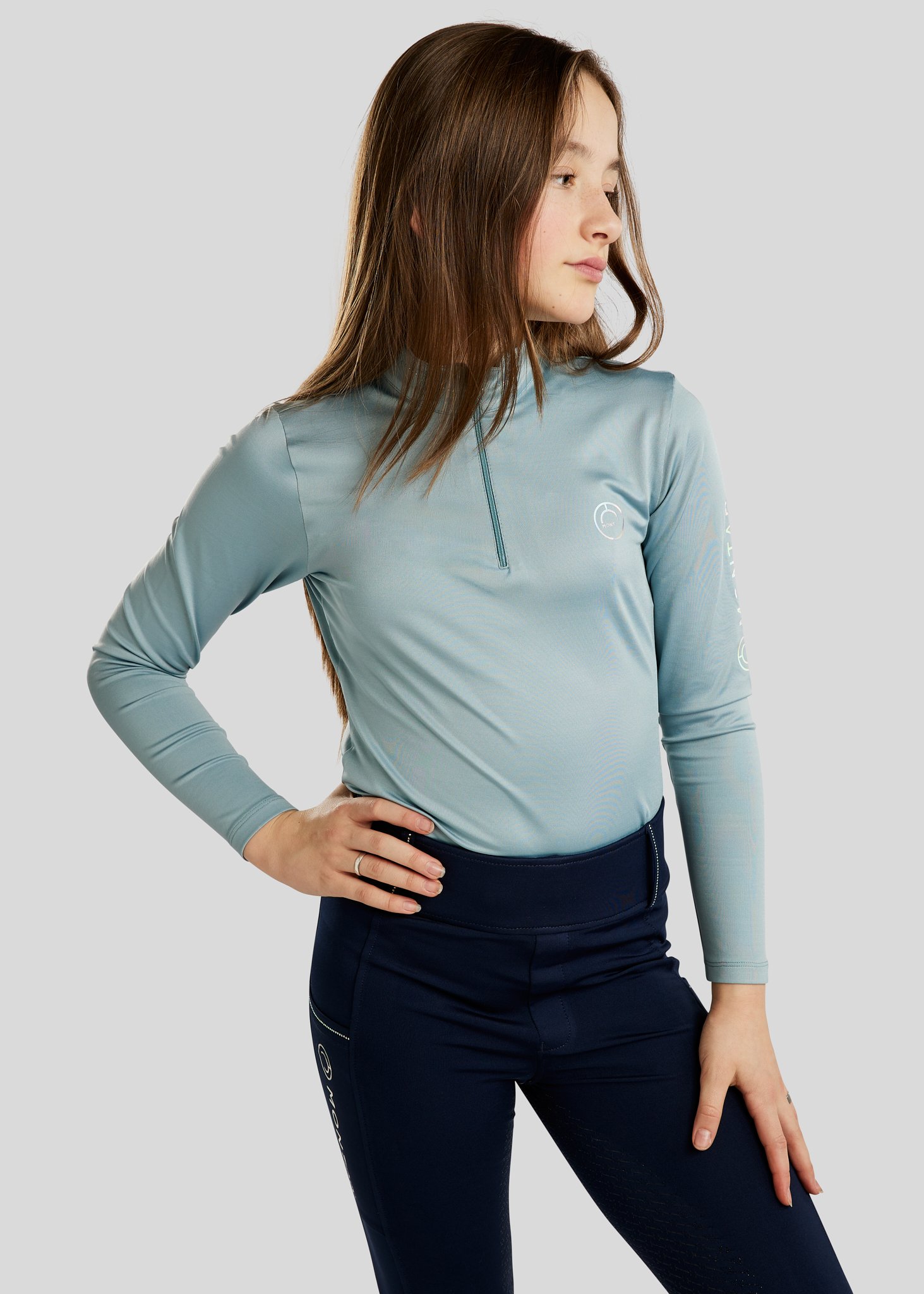 Montar Cha Junior L/S Trningstrje - Stone Blue 