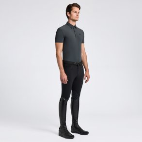 Cavalleria Toscana Jersey S/S Herre Polo - Anthracite Grey