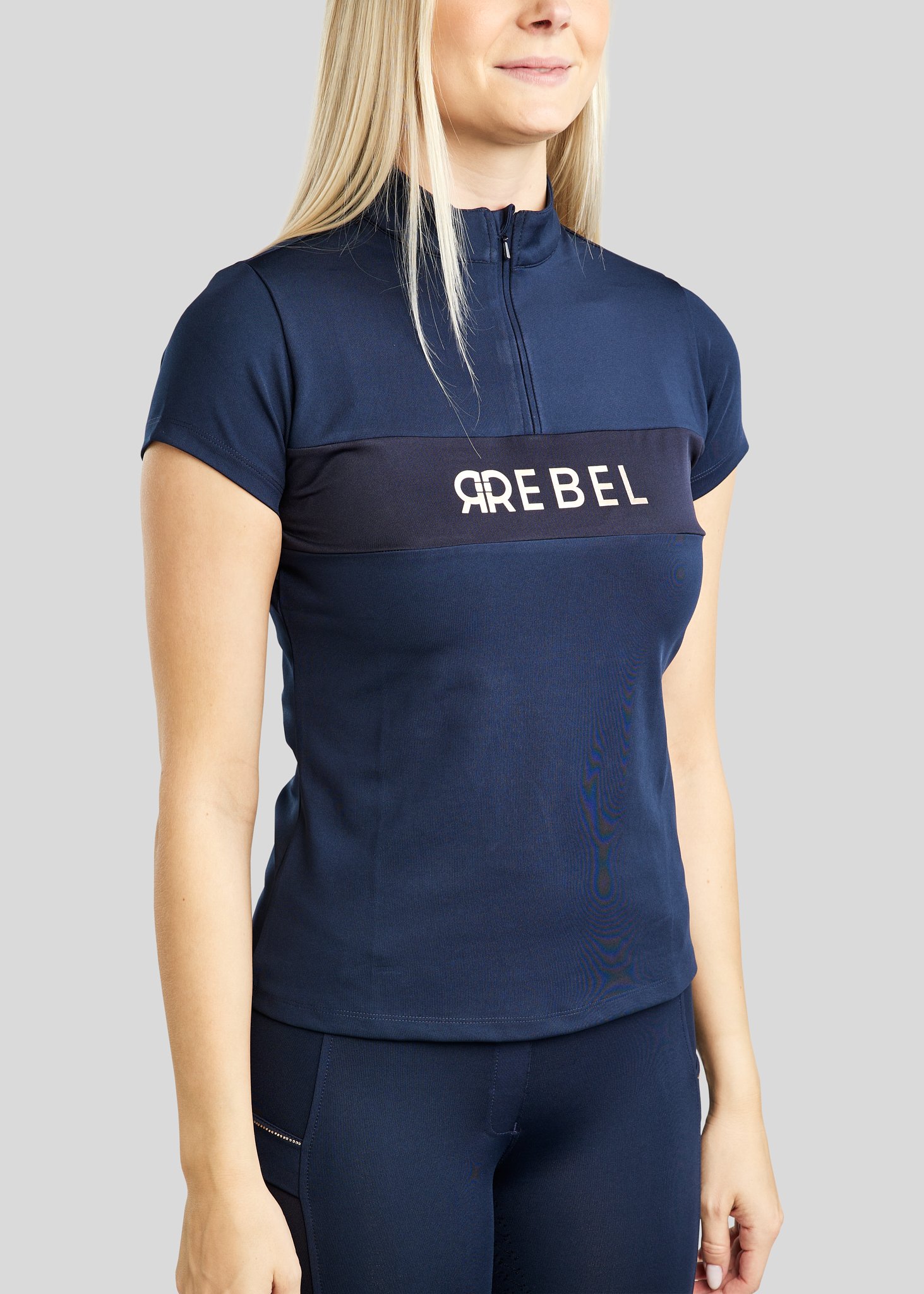 Montar Rebel S/S Polo - Navy m. Rosegold 